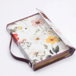 BIBLIA REINA VALERA 1960, EXQUISITA FLORES OTOÑALES, CON MANIJA Y BROCHE